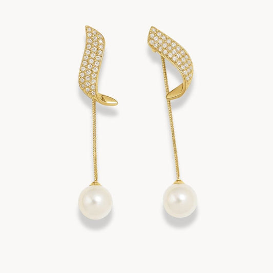 Pearl Dangle Earrings - Zafinne Jewelry
