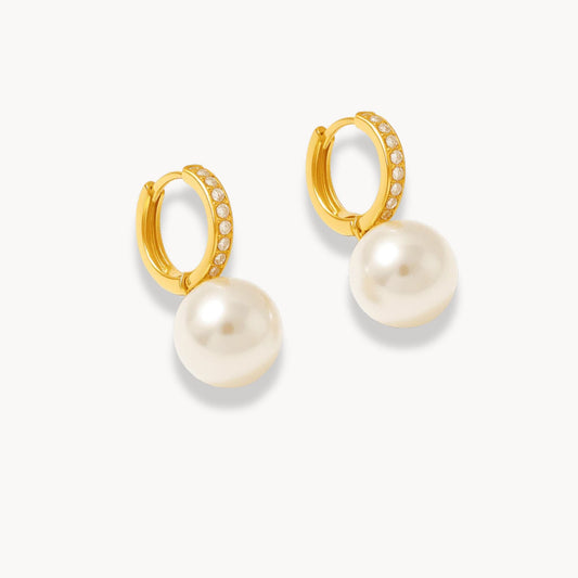 Pearl Pendant Earrings - Zafinne Jewelry
