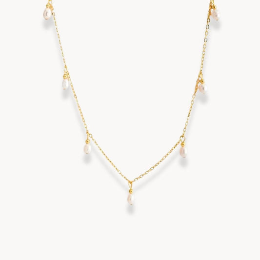 Pearls Pendant Chain Necklace - Zafinne Jewelry
