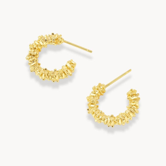 Retro Half Hoop Earrings - Zafinne Jewelry