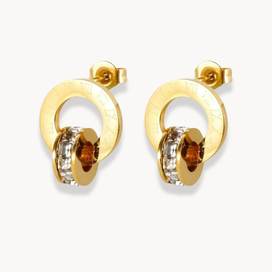 Roman Numerals Earrings - Zafinne Jewelry