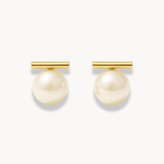 Round Pearl Pendant Earrings - Zafinne Jewelry
