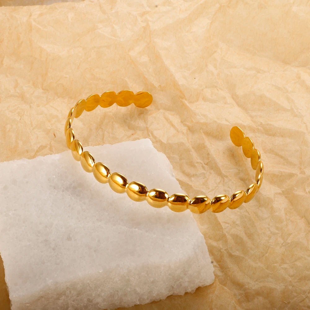 Round Sequence Bangle Bracelet - Zafinne Jewelry