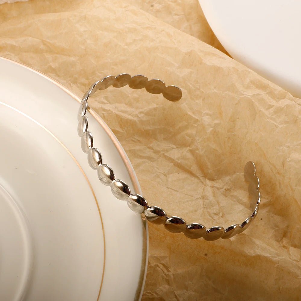Round Sequence Bangle Bracelet - Zafinne Jewelry