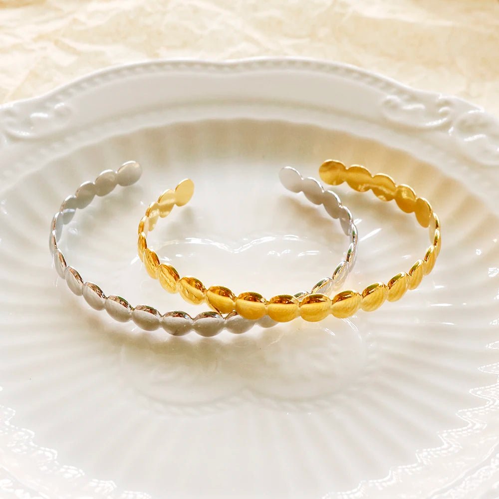 Round Sequence Bangle Bracelet - Zafinne Jewelry