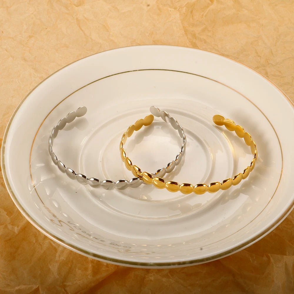 Round Sequence Bangle Bracelet - Zafinne Jewelry