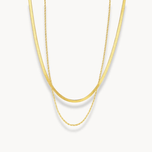 Snake Chain and Twisted Necklace - Zafinne Jewelry