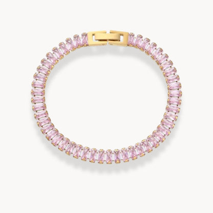 Square Crystals Chain Bracelet - Zafinne Jewelry