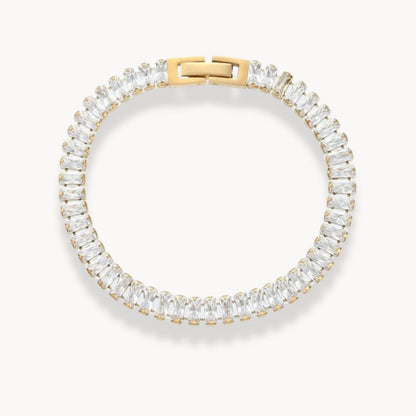 Square Crystals Chain Bracelet - Zafinne Jewelry