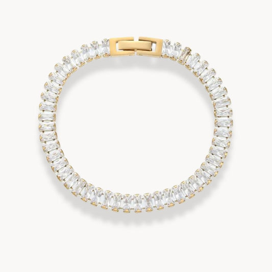 Square Crystals Chain Bracelet - Zafinne Jewelry