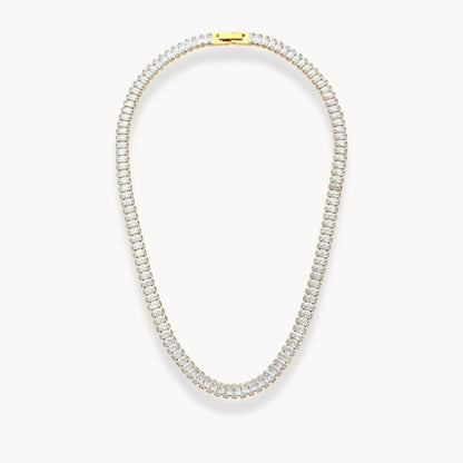 Square Crystals Chain Choker Necklace - Zafinne Jewelry