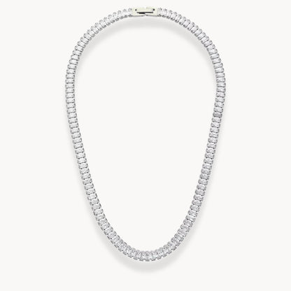 Square Crystals Chain Choker Necklace - Zafinne Jewelry