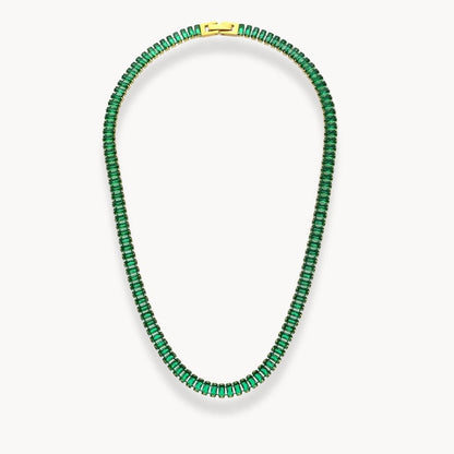 Square Crystals Chain Choker Necklace - Zafinne Jewelry