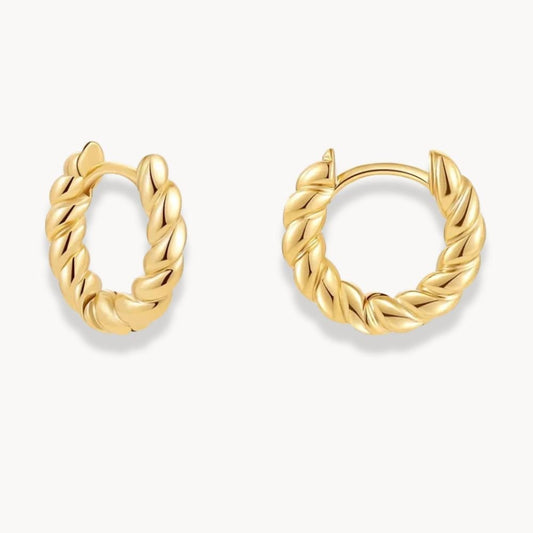 Twisted Hoop Earrings - Zafinne Jewelry