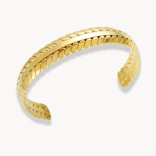 Twisted Leaves Bracelet Gold - Zafinne Jewelry
