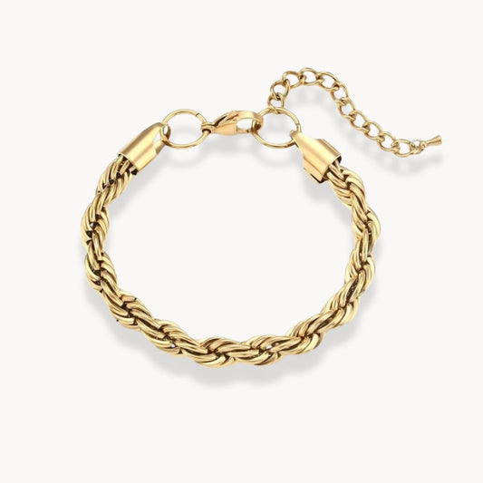 Twisted Rope Chain Bracelet - Zafinne Jewelry