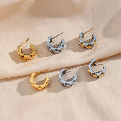 Watchband Hoop Earrings - Zafinne Jewelry