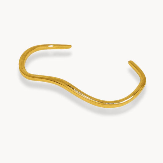 Wave Shape Cuff Bracelet - Zafinne Jewelry